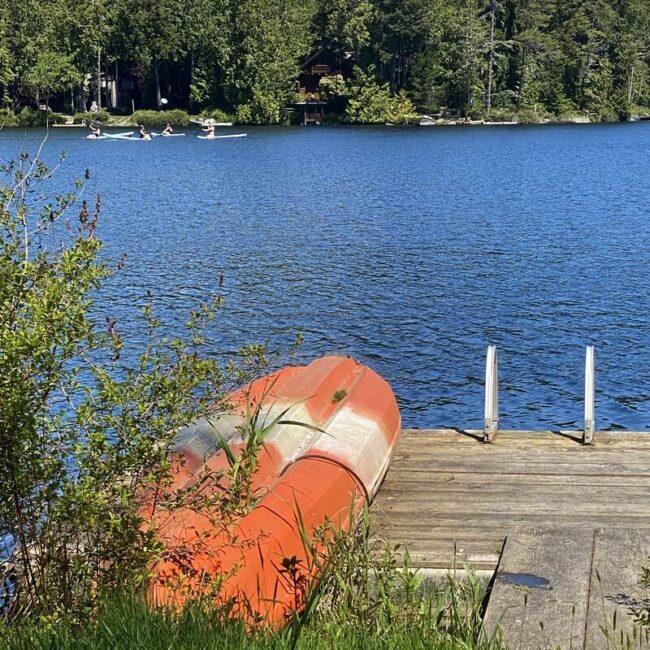 Bike and kayak rentals and private dock on Hotel Lake, Sunshine Coast, BC